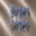 Ocean Sapphire Glam Nails