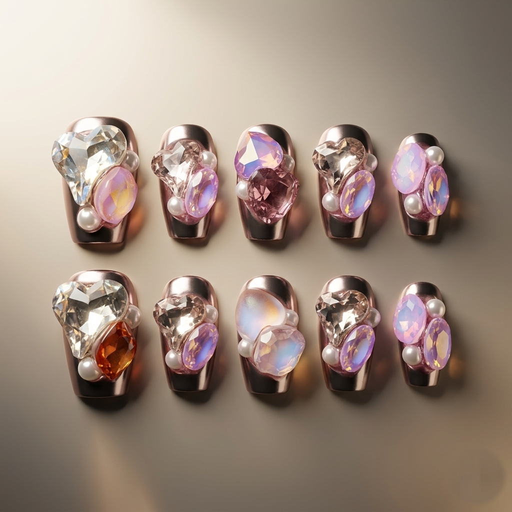 Gem Crystal Luxury Nails