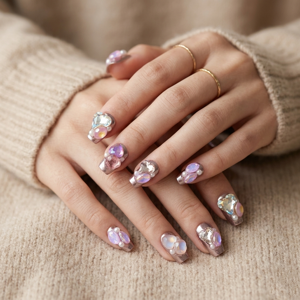Gem Crystal Luxury Nails