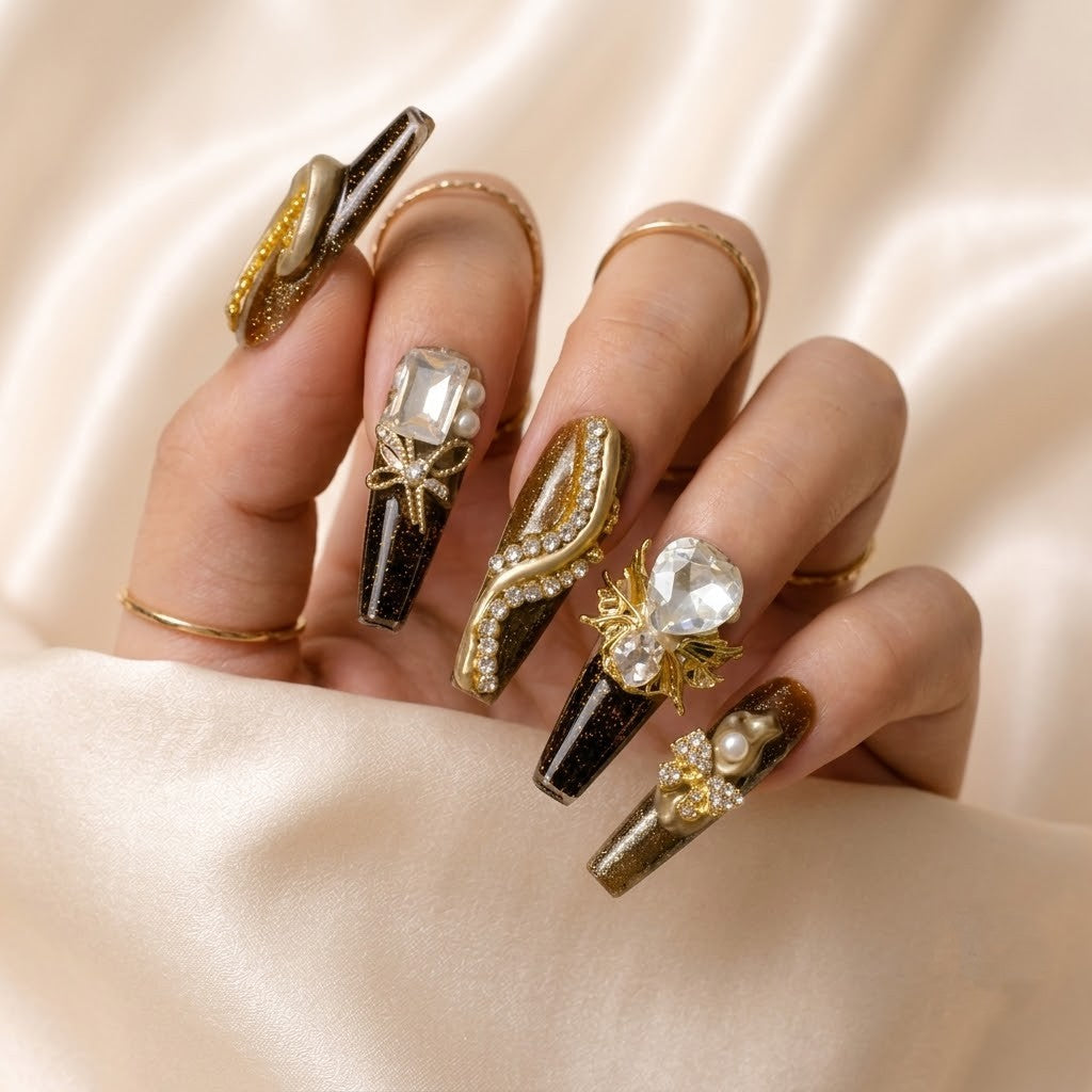 Royal Gold Opulence Nails